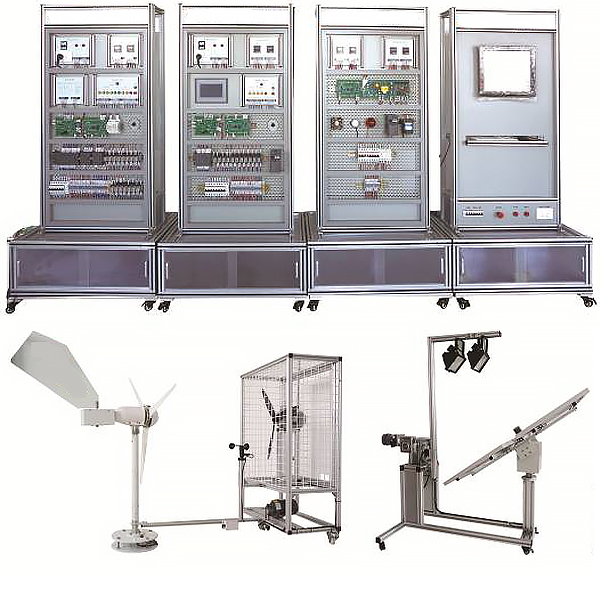 风光互补发电系统实训台,曲柄摇杆机构动态测量试验实训装置